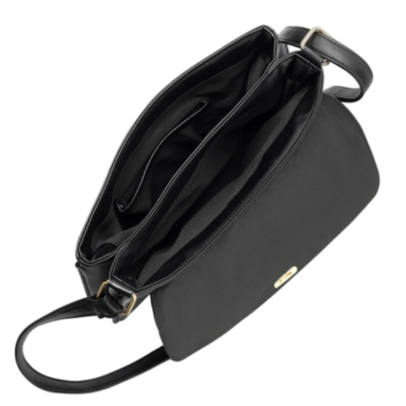 Vegan Leather Quilted Crossbody Flapover Bag - Picture 5 of 6